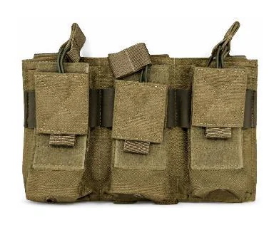 Triple rifle magazine pouch with MOLLE webbing